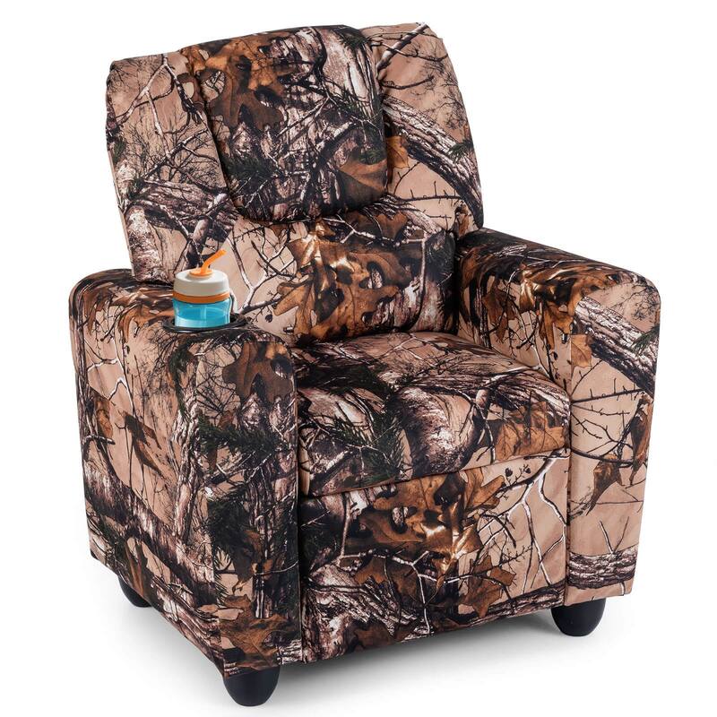 Costway Kids Recliner with Cup Holder with Adjustable Backrest &