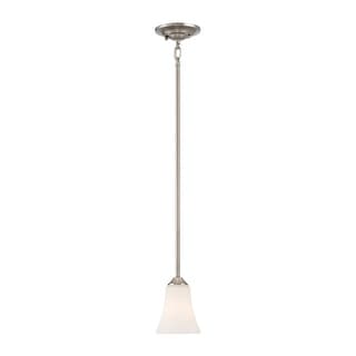 Elk Home Treme Brushed Nickel With White Etched Glass 1 Light Pendant
