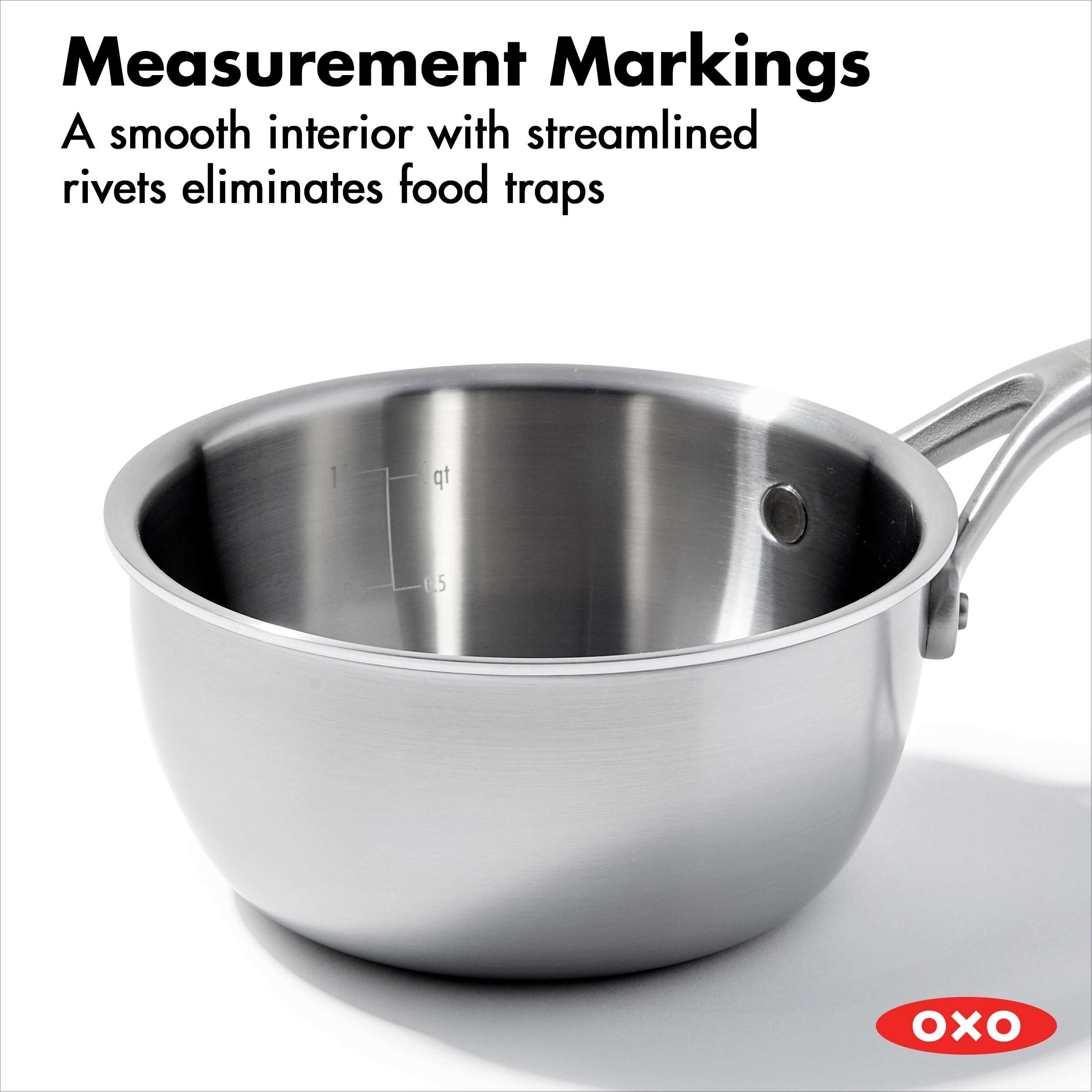OXO Mira 3-Ply Stainless Steel 2-pc. Frying Pan Set
