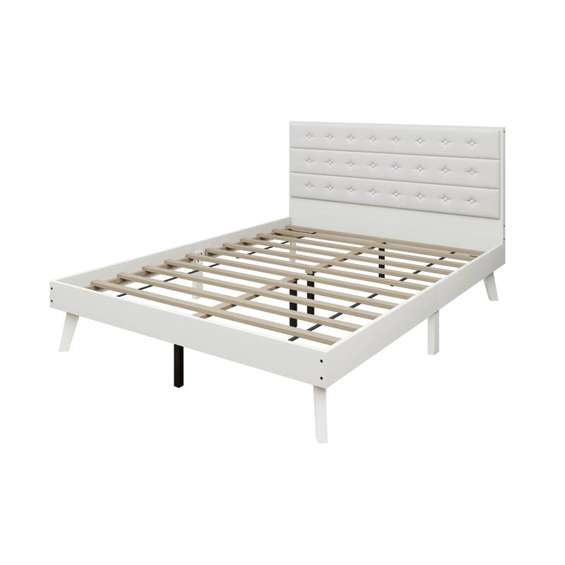 CraftPorch Mid-Century Wooden Platform Bed