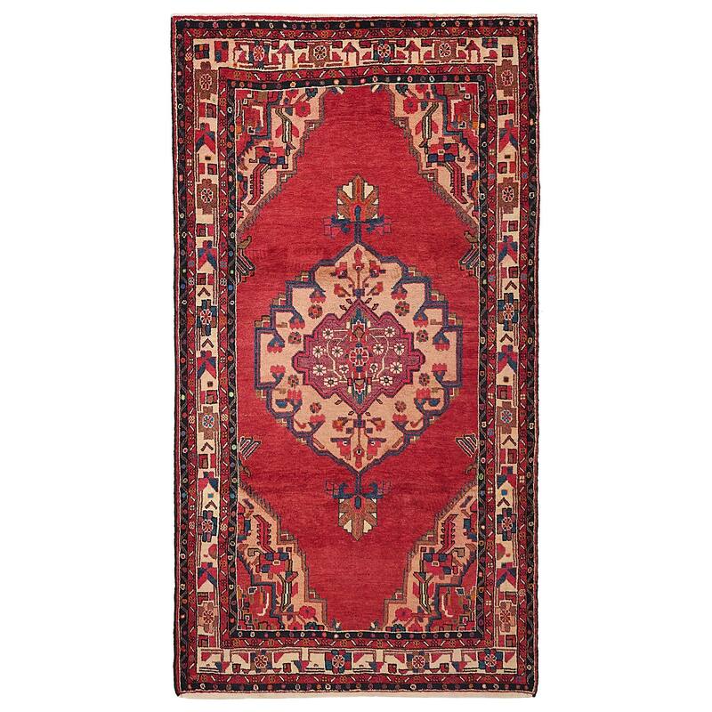 ECARPETGALLERY Hand-knotted Konya Anatolian Red Wool Rug - 4'9 x 9'0