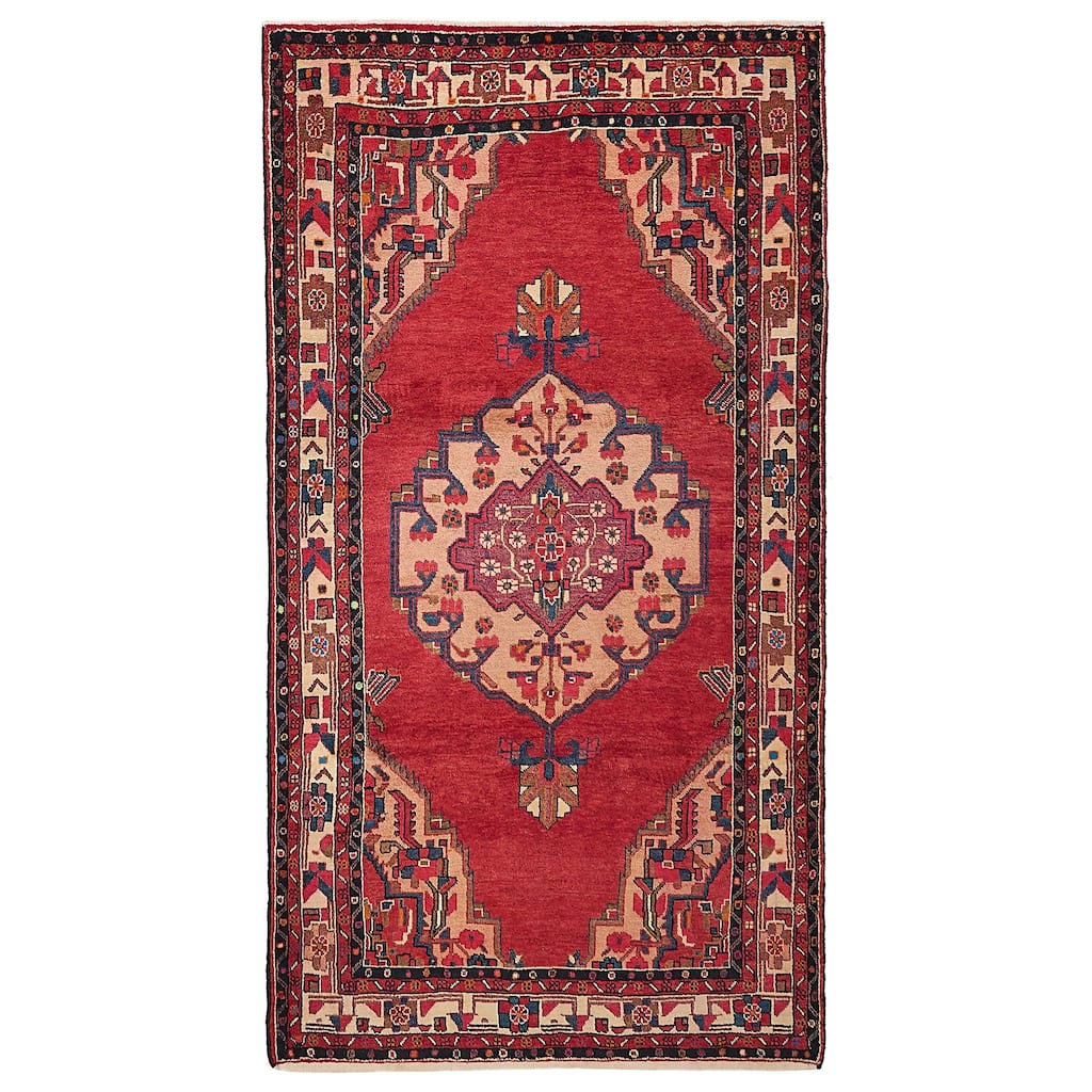 ECARPETGALLERY Hand-knotted Konya Anatolian Red Wool Rug - 4'9 x 9'0