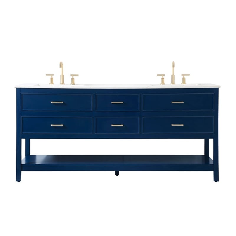 Elegant Lighting VF19072D Sinclaire 72" Free Standing Double Basin