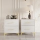 preview thumbnail 17 of 24, CraftPorch 3 Piece Bedroom Nightstands Set Velvet Upholstered Bed