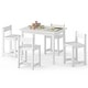 preview thumbnail 4 of 18, Gymax 5-Piece Kids Table and Chairs Set Solid Rubber Wood Toddler White