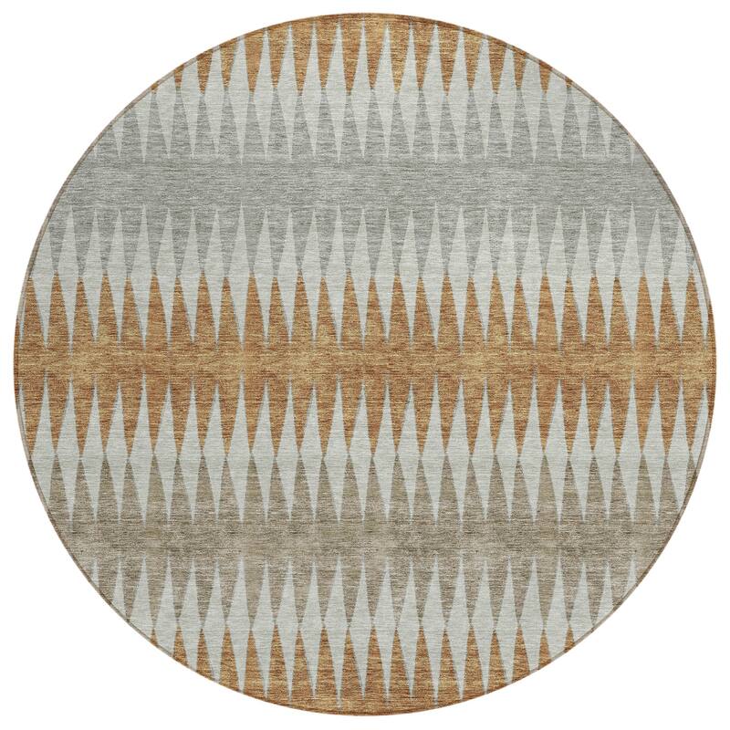 Machine Washable Indoor/ Outdoor Chantille Contemporary Geo Rug