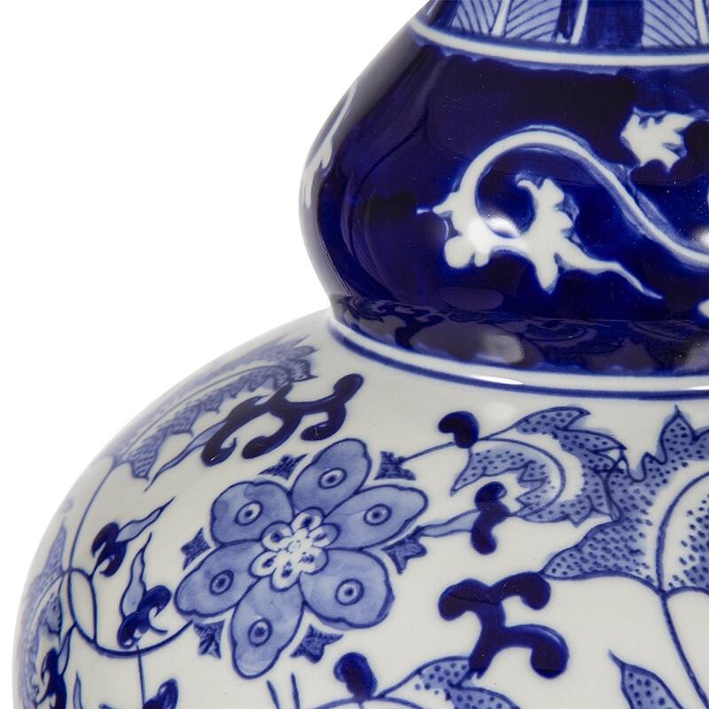 A&B Home Round Ceramic Vase Lamp