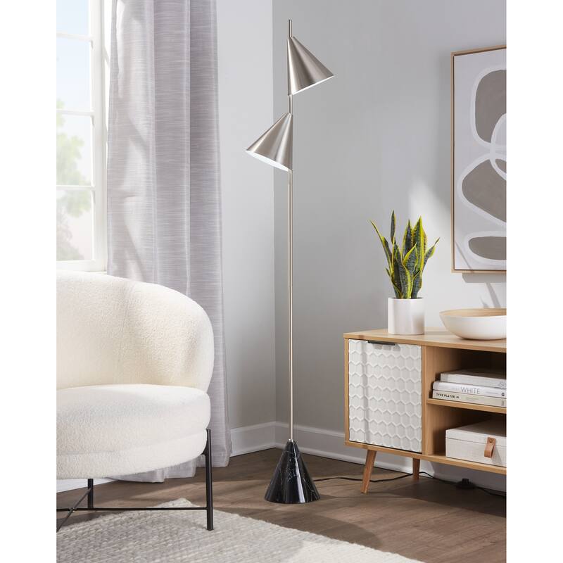 Silver Orchid Chelsea 65" Metal Floor Lamp