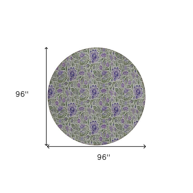 HomeRoots Floral Transitional Rectangle Outdoor Rug