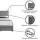 preview thumbnail 18 of 20, Lucas Contemporary Upholstered Queen Storage Bed