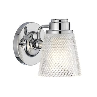 Hudson 1 Light Bath Light in Polished Chrome - 5 x 7.75 x 6.25