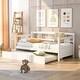 preview thumbnail 1 of 5, Twin Size Daybed Wood Bed with Twin Size Trundle,White