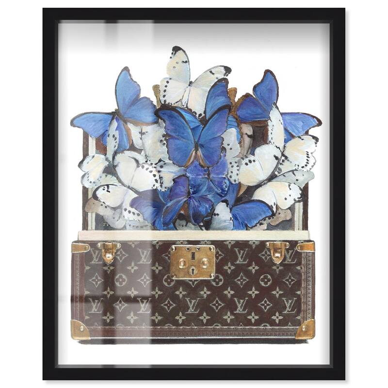 Luxurious Butterflies Shadowbox by Art Remedy - Black - 24" x 30"