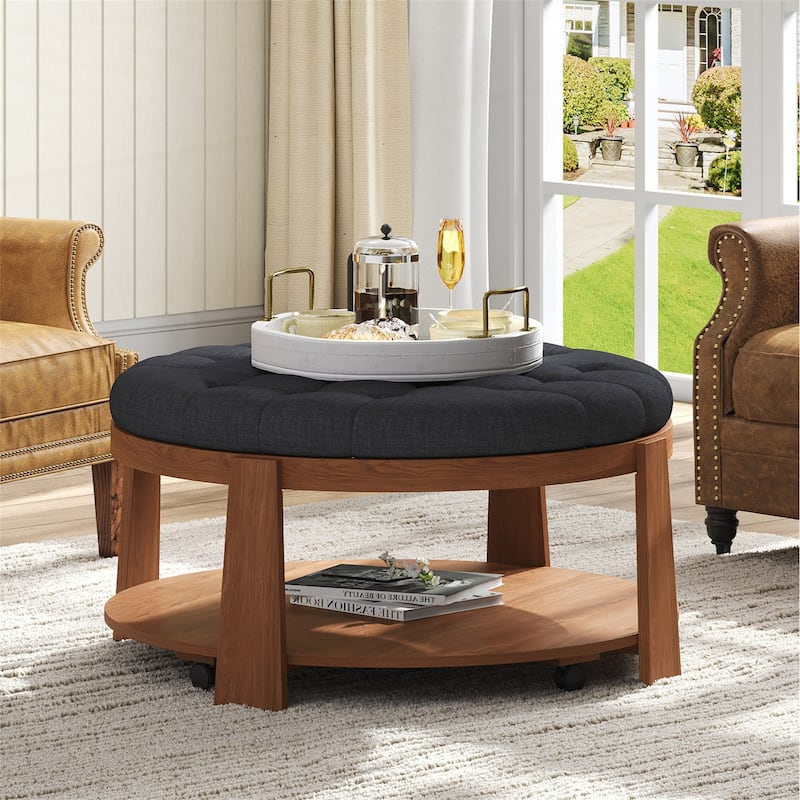 Modern Large Round Ottoman Coffee Table