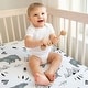 preview thumbnail 3 of 3, Sweet Jojo Designs Bear Mountain Slate Blue Boy 2 Pack Fitted Crib Sheets Black and White Watercolor Woodland Forest Animal
