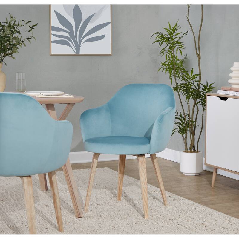 Porch & Den Beckett Dining Chair with Bent Wood Legs (Set of 2)