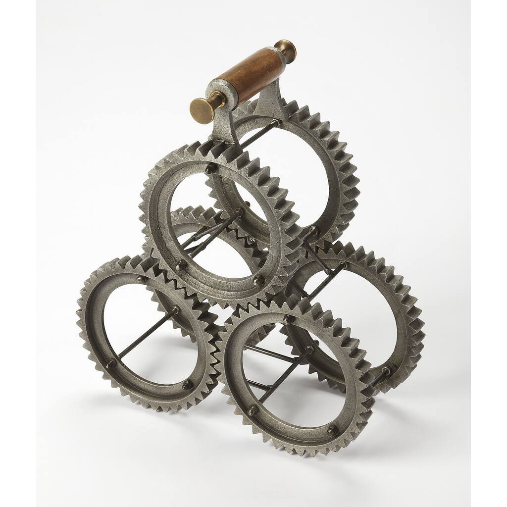 Industrial Gears Tabletop Wine Rack - 11.5