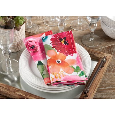 Floral Design Napkins (Set of 12) - 20" x 20"