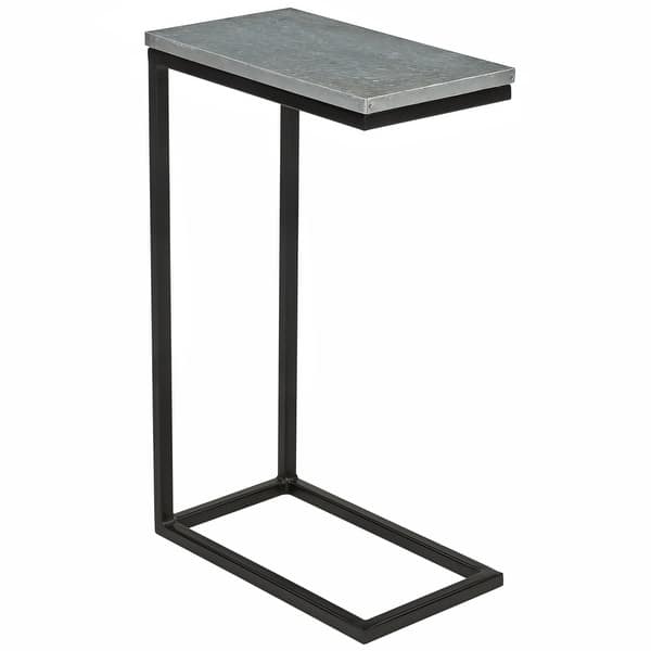 16 x 9 x 26 inches Galvanized Dakota C Side Table Silver Metal FirsTime & Co 16 x 9 x 26 inches Galvanized Dakota C Side Table Silver Metal FirsTime & Co