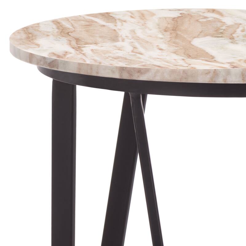 SAFAVIEH Home Reni Marble Side Table - 16"W x 16"D x 24"H