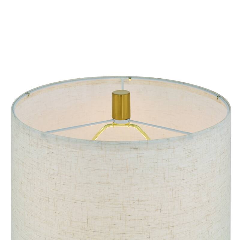 Acroma 62.2" Modern LED Bright Floor Lamp with White Fabric Drum Shade