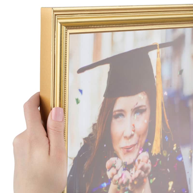 ArtToFrames Aribella 14x17 Inch Picture Frame, 1.25 Inch Wood Poster Frame Available in Multiple Colors (81375-14x17) - Gold Foil on Pine - 14x17