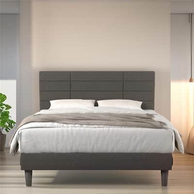 Bed Frame with Upholstered Headboard
