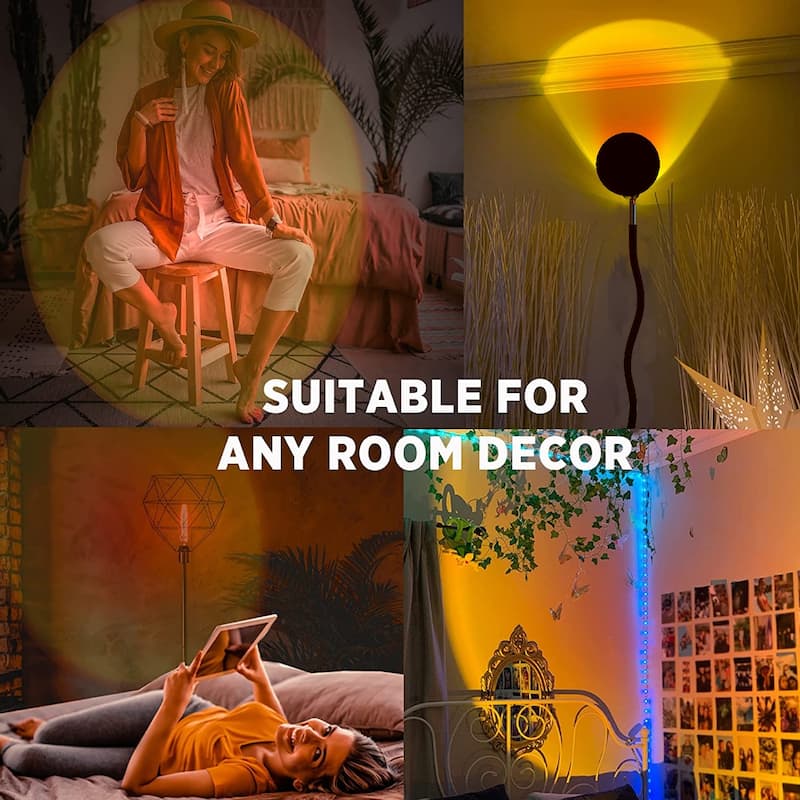 Black Sunset Projector Floor Lamp