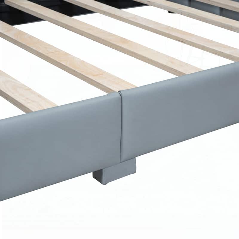 PU Leather Upholstered Platform Bed