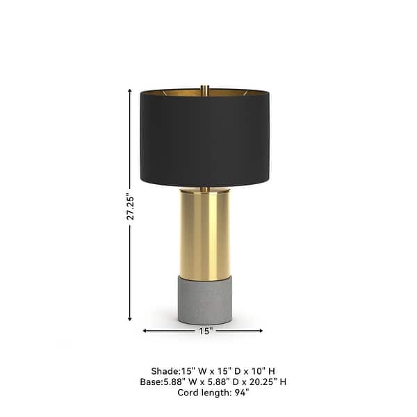 Signature Design by Ashley Jacek Grey Brass-tone and Black Table Lamp (Set of 2)