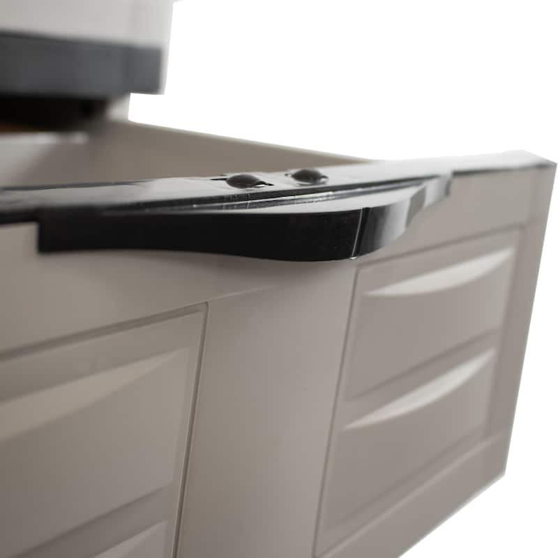 Plastic Storage Cabinet with Adjustable Shelf and Drawer
