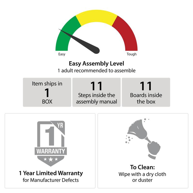 Ameriwood Home BrEZ Build Pearce Nightstand with Drawer