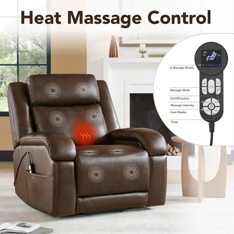 Spruce & Spring Dual Motor Power Lift Recliner Chair for Elderly with Massage and Heat