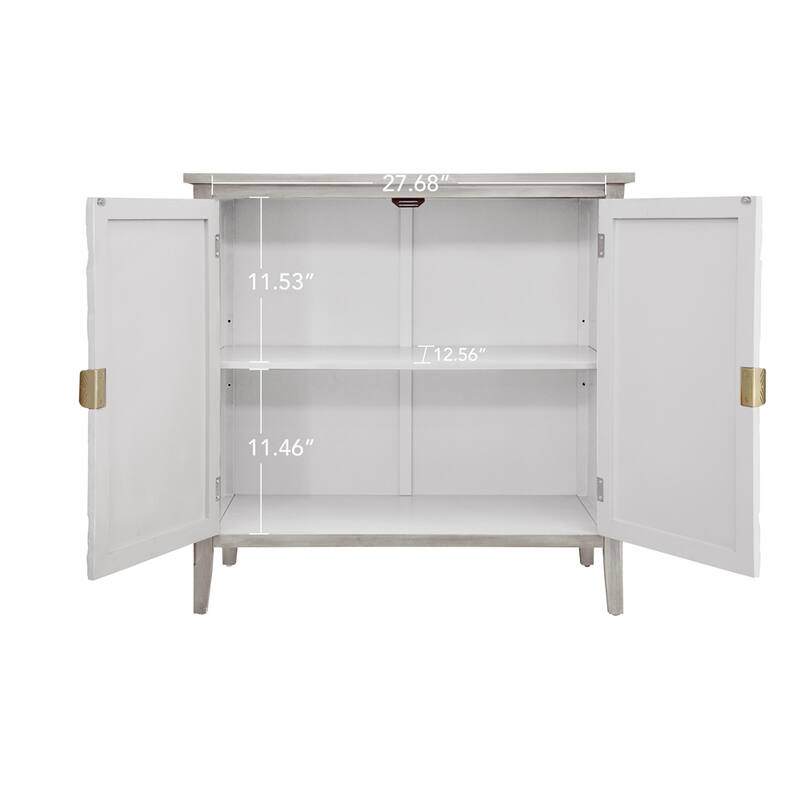 Wood Cabinet with Adjustable Movable Layer and 2 Door