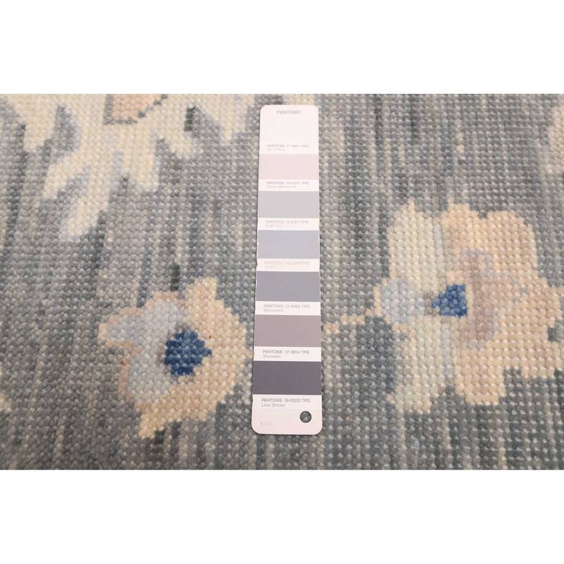 ECARPETGALLERY Hand-knotted Modern Oushak Grey Wool Rug - 9'1 x 12'3