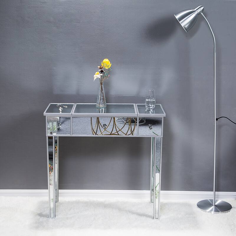 FCH Flip Glass Mirrored Makeup Table With Drawer