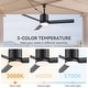 preview thumbnail 11 of 14, 42 Inch Outdoor Ceiling Fan with Light, Dimmable LED, Reversible DC Motor, 6-Speed Remote Control, Matte Black Patio Fan