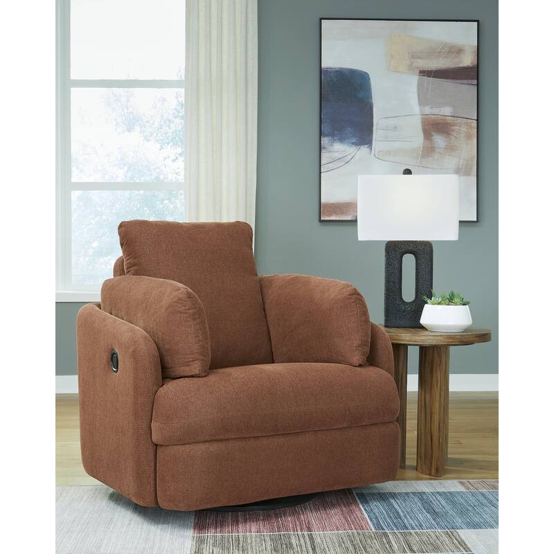 Signature Design by Ashley Modmax Brown Swivel Glider Recliner