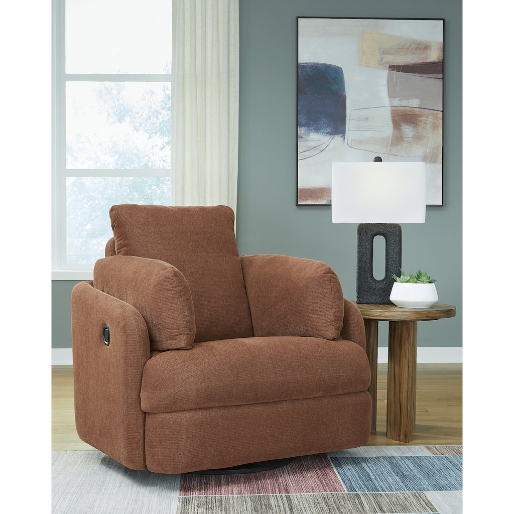 Signature Design by Ashley Modmax Brown Swivel Glider Recliner