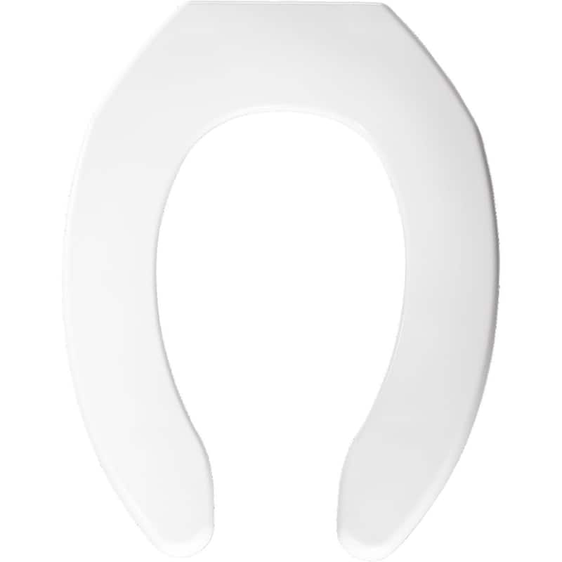 Bemis 255 Elongated Plastic Open-Front Less Cover Toilet Seat with