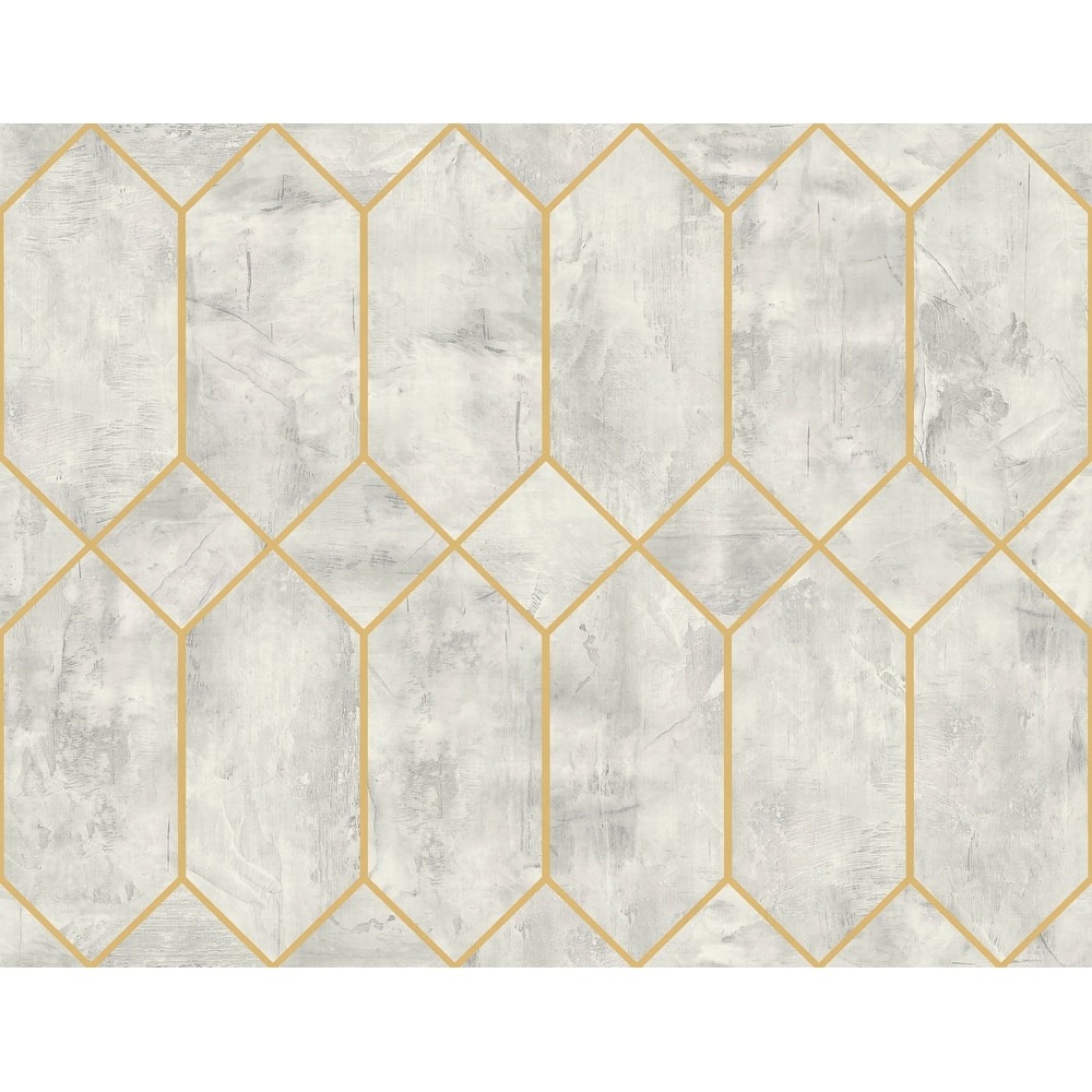 Seabrook Designs Geo Faux Unpasted Wallpaper