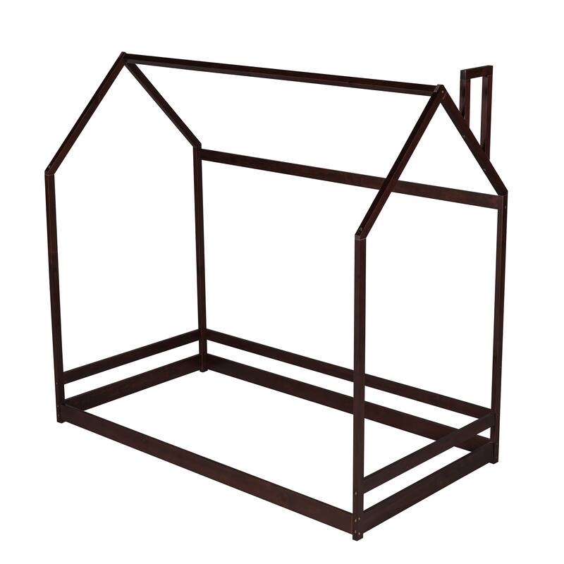 Twin Size House Bed Wood Bed