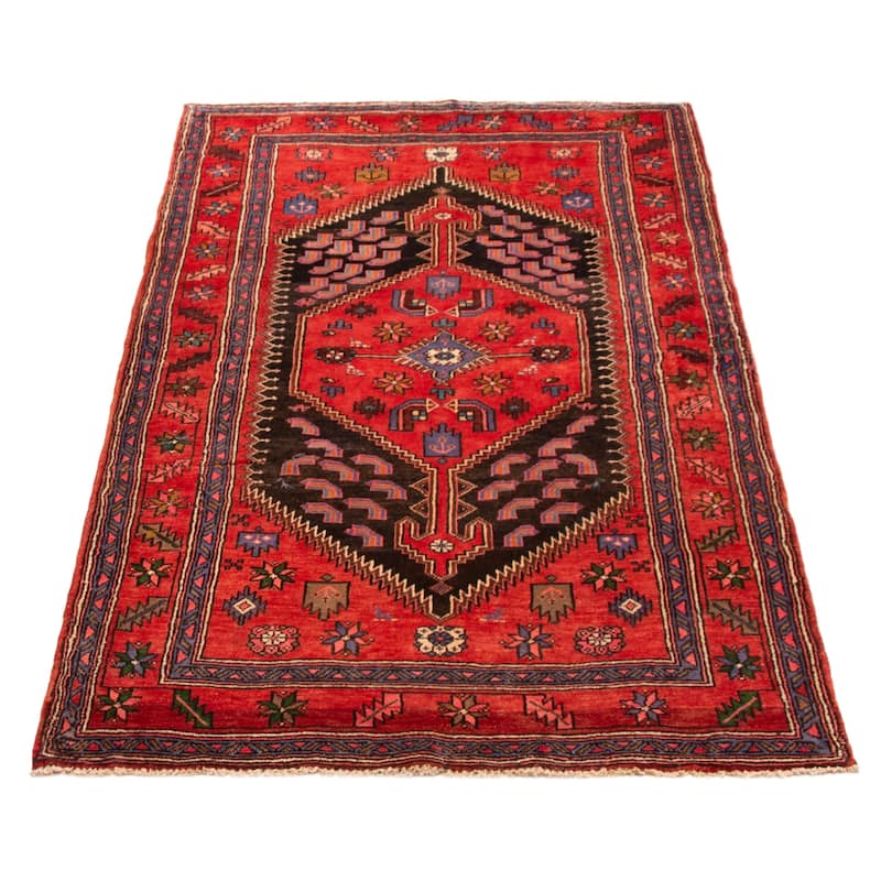 ECARPETGALLERY Hand-knotted Andelz Red Wool Rug - 4'3 x 7'8
