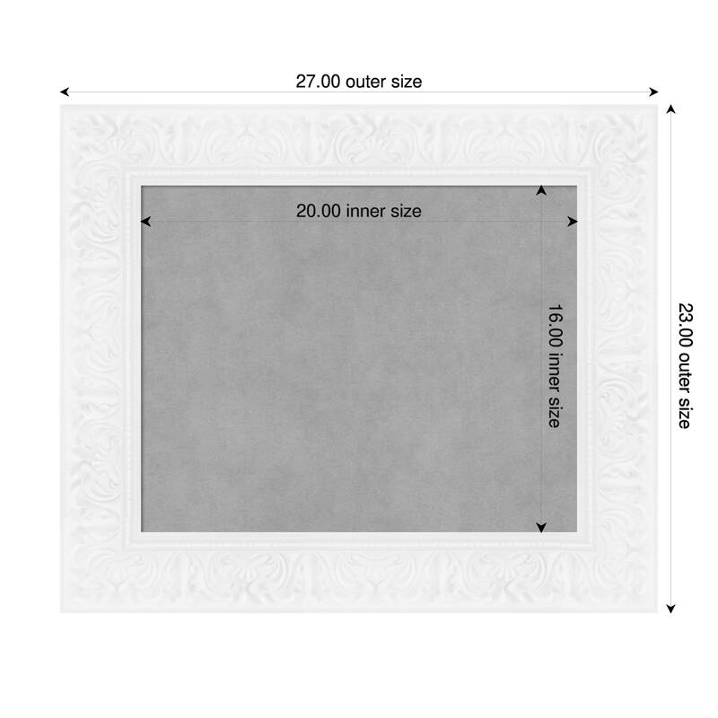 Amanti Art Luxe Black Framed - 27 x 23 in - Luxe White