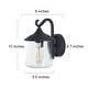 preview thumbnail 12 of 11, Modern Farmhouse Black 1-Light Outdoor Wall Sconces Porch Patio Glass Wall Lamps