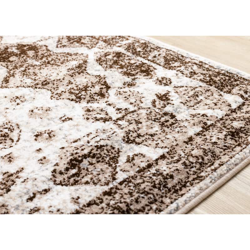 Covington Collection - Brown/Beige/Cream Classic Area Rug