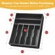 preview thumbnail 6 of 11, Kitchen Silverware Organizer - Extra Deep Grooved Drawer Divider,7 Slot Utensil Organizer - 7 Slots