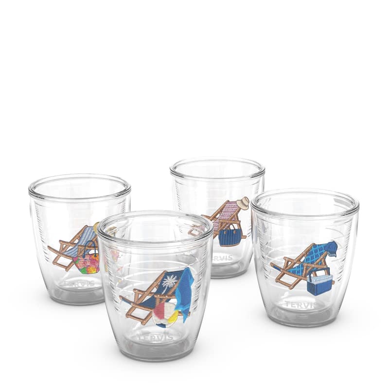 Tervis Barefoot Beach Collection Made in USA Double Walled Insulated Travel Tumbler, Assorted - 12oz - 4pk - 12oz - 4pk