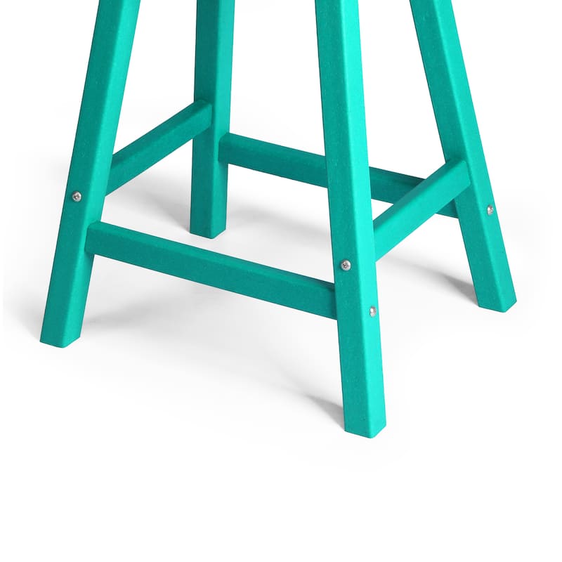 Laguna Hdpe All Weather Outdoor Patio 24" Saddle Seat Counter Stool