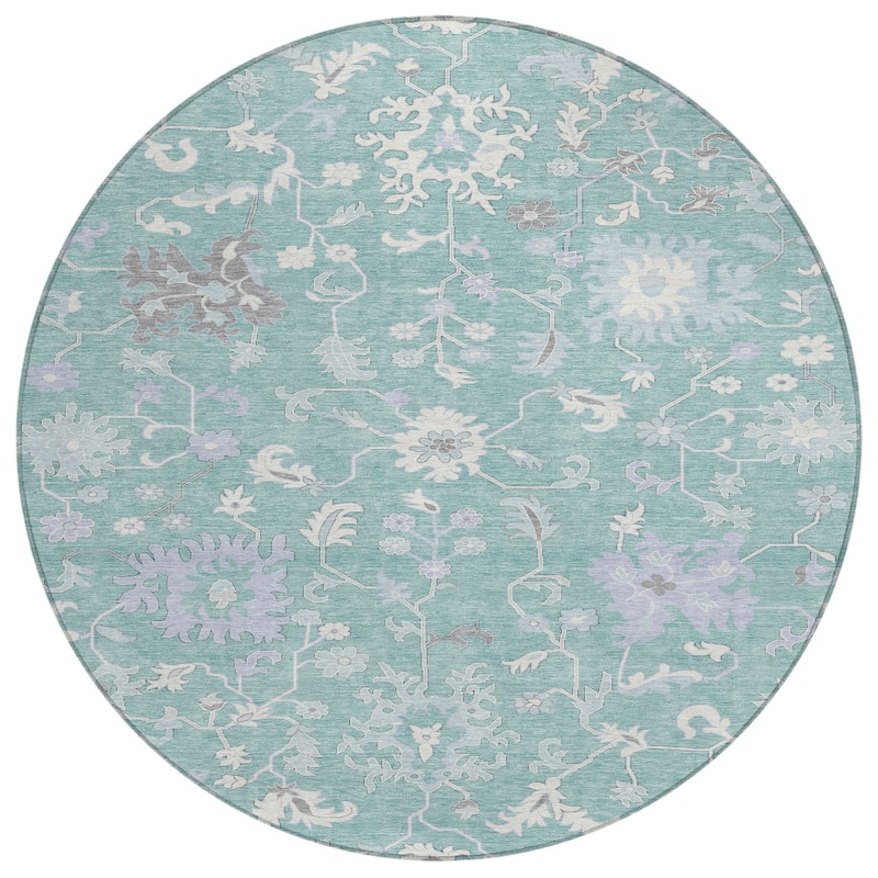 HomeRoots Floral Transitional Rectangle Outdoor Rug